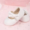 BeQeuewll Cute Bows Baby Girls Mary Jane Shoes Soft Sole First Walkers Princess Cute Soft Non-Slip Infant Baby First Walking 5