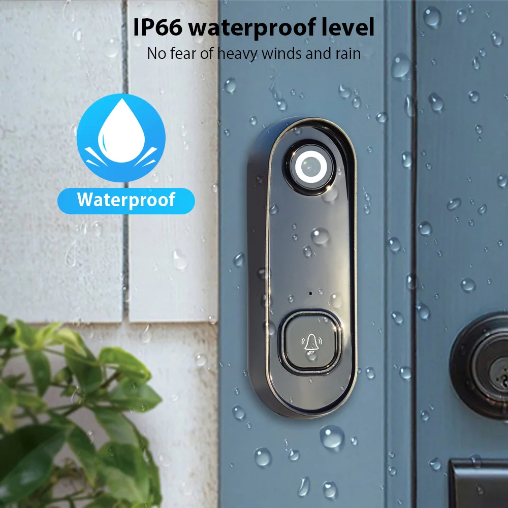 Deelife WiFi Doorbell Camera Tuya Video Outdoor Wireless Door Bell Smart for House Waterproof