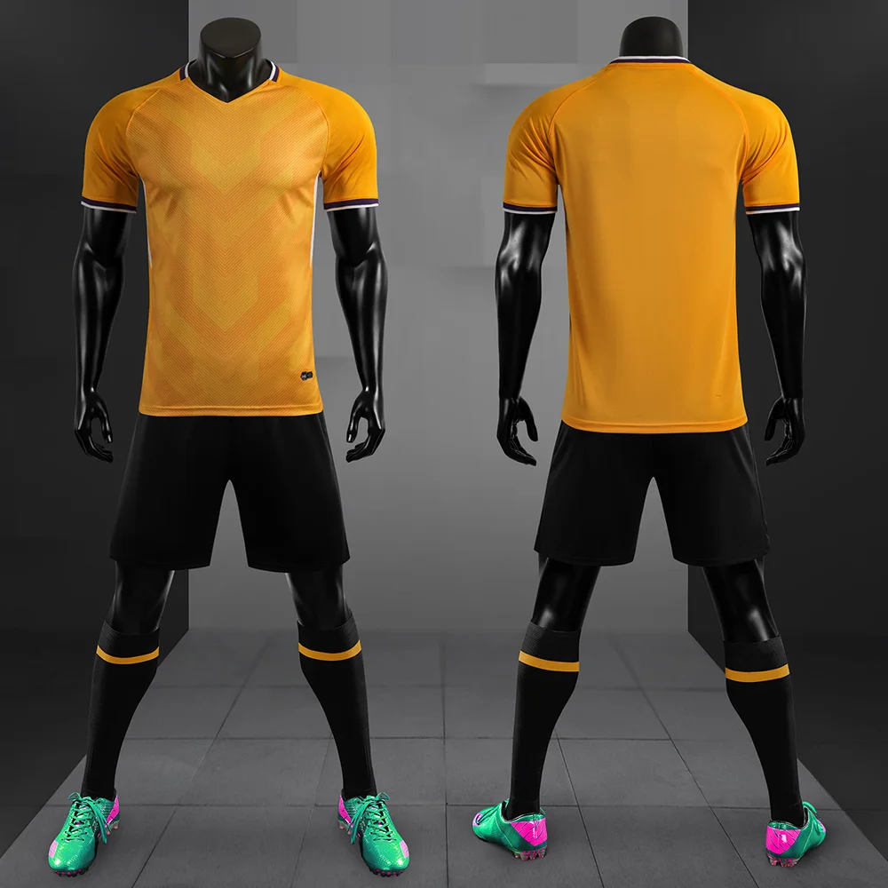 

Football Jerseys Sets 100% Polyester Fibre Men Clothes Soccer Gear For Kids Football Uniforms Adult Quick-Dry Tracksuit Jersey