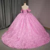 Ball Gown Pink Quinceanera Dress 2024 Short Sleeves Gril Sweet 15 16 Birthday Party Gown Pageant vestido de novia 6798 1