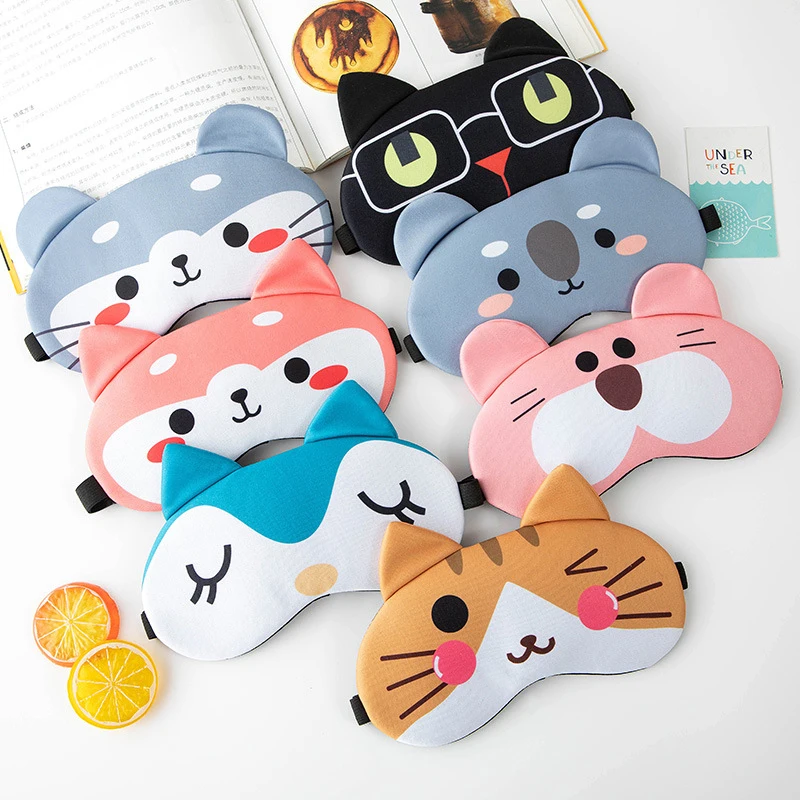 Anime Sleeping Eye Mask Cute Blindfold Eye Cover Mask Eyepatch Travel Home Eyes Relax Mask Eyeshade