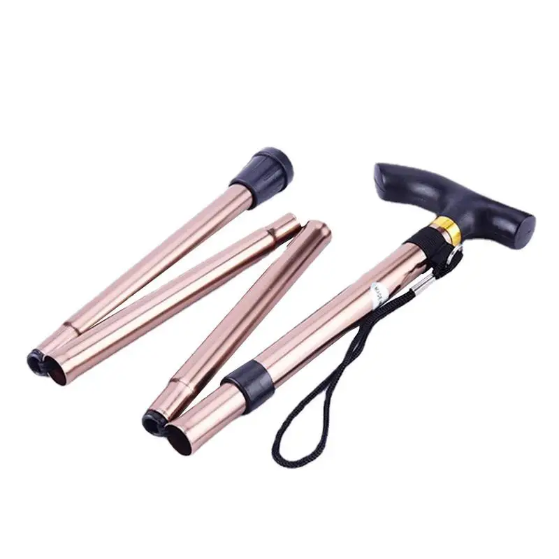 Folding Hiking Stick 5Section Collapsible Hiking Poles Trekking Stick