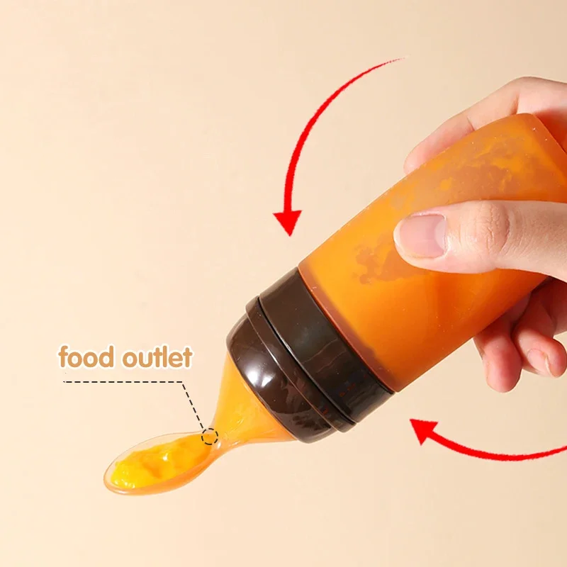 Baby Feeding Bottle Silicone Rice Cereal Spoon Newborn Tableware Baby Goods Feeding Spoon Training Feeder Baby Spoons Cubiertos 5