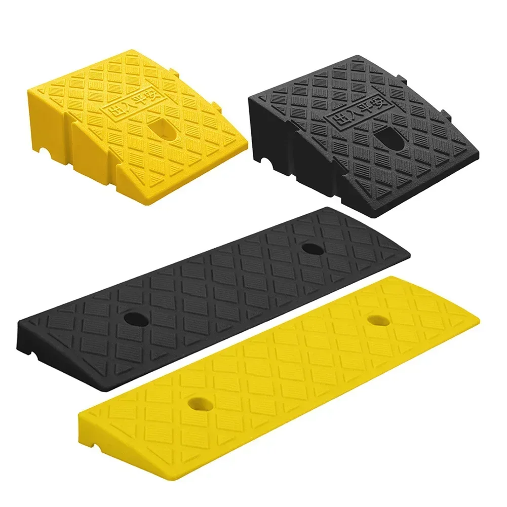 Plastic PVC Road S-lope Ramp Pad Portable Car Step UphillTriangle Mat Curb Garage Ramp Non Slip Flooring Ramp