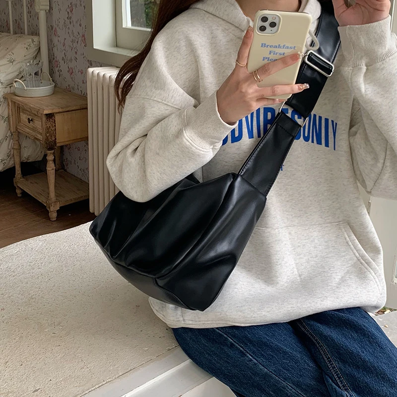 Borsa a tracolla in stile coreano per donne studentesse borsa da scuola borsa messaggeri casual borsa per la spesa borsa a tracolla di grande capacità, R