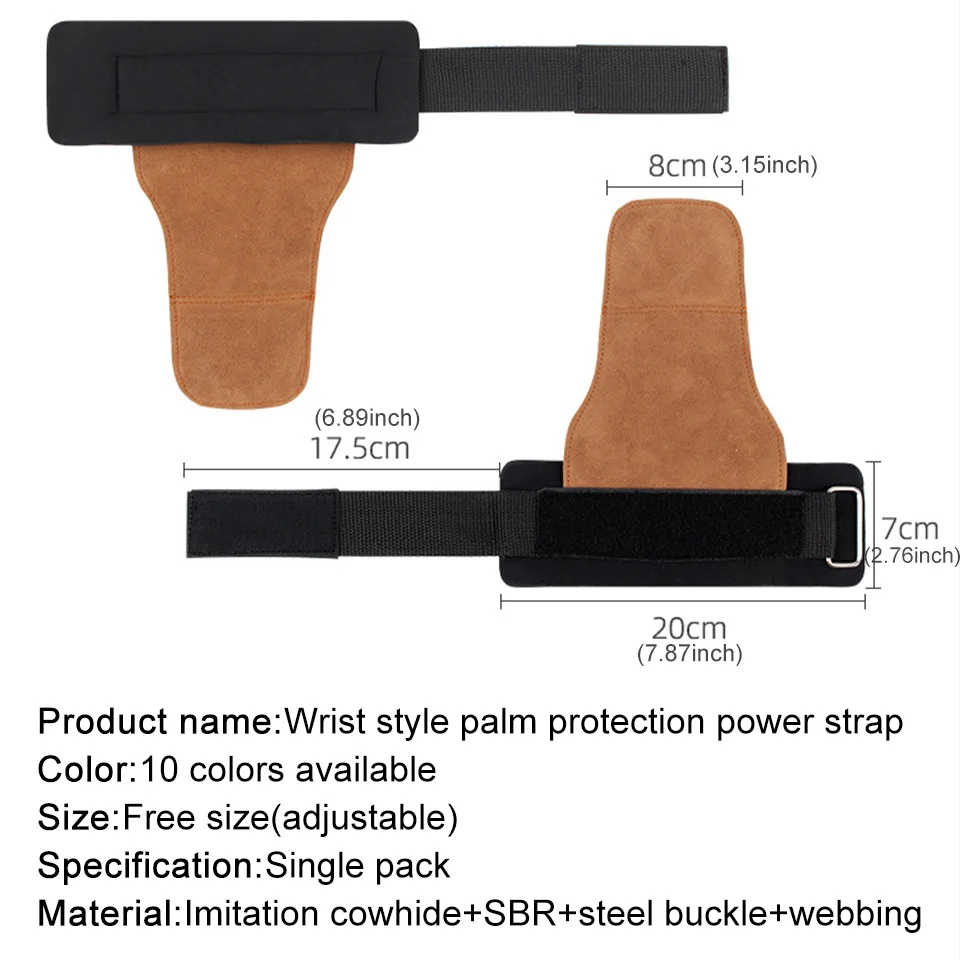 Cowhide Gym Gloves Anti-Skid Weight Power Belt Lifting Pads Deadlift Belt Workout Crossfit Fitness Gloves Palm Protection 1Pcs compression gloves