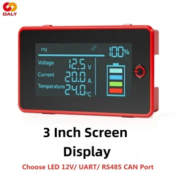 Schermo LCD Display da 3 pollici per 3S 4S 7S 8S 10S 12S 13S 14S 15S 16S 17S 20S 24S 32S Daly Smart BMS a DALI LED 12V e porta UART