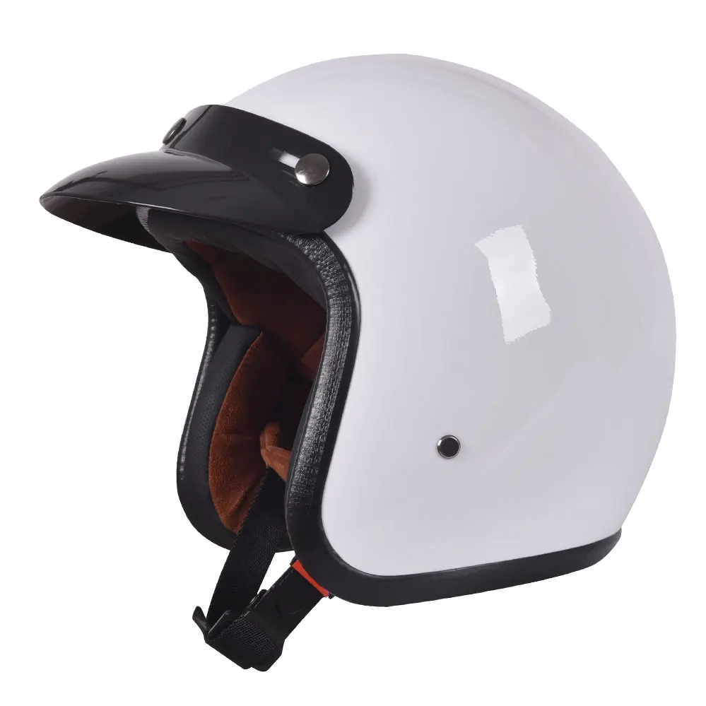 

Retro Open Face 3/4 Motorcycle Helmet Motorbike Moto Motocross Vintage casco Cafe Racer Men Women DOT Approved Casque Capacete