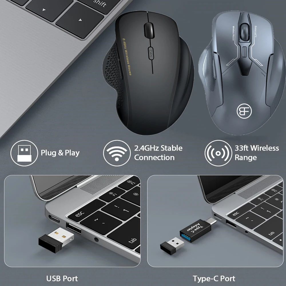 Wireless Gaming Mouse 2.4G Ergonomic Cordless With USB Receiver 6 Buttons For Laptop PC Computer wireless mouse,gaming mouse