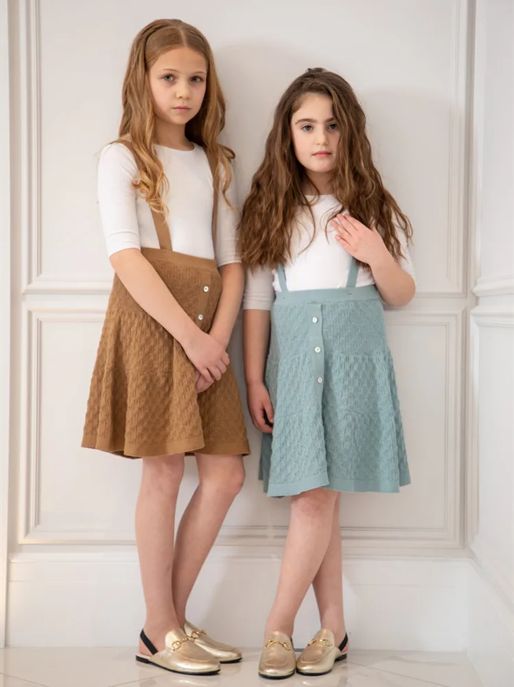 2022 Brother Sister Matching Clothes Summer Boys Girls Knitted Outfits