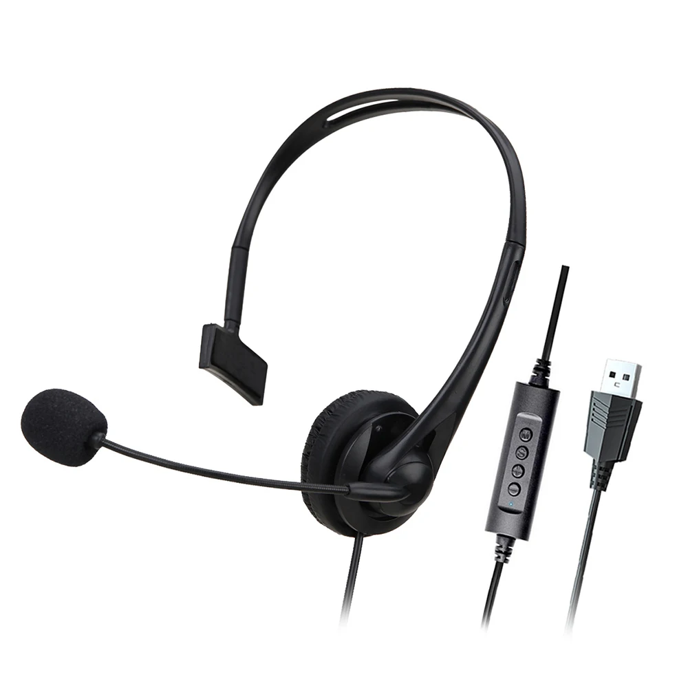 Universal Call Center Headphone 3.5mm USB Wired Business Headset With Mic Volume Control Mute Cancelling Telephone Operator - Image 5