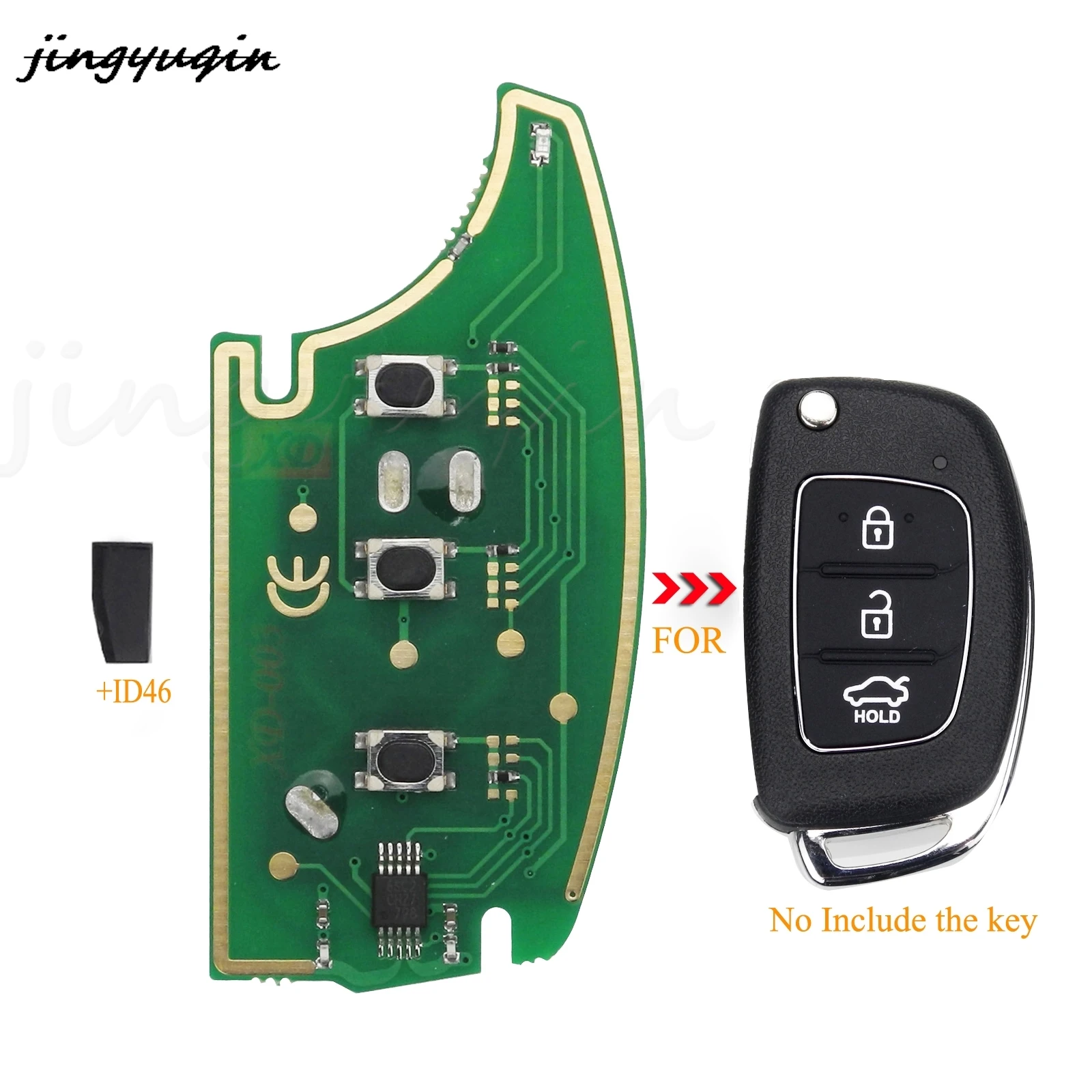 3 Buttons Remote Car Key Circuit Board Fob 433Mhz ID46 Chip For Hyundai IX35 IX25 IX45 Elantra Santa Fe 2013-