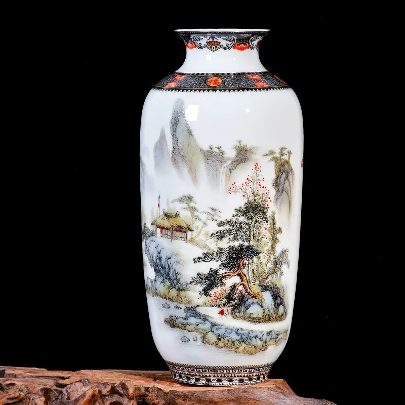 Jingdezhen Ceramic Vase Vintage Chinese Style Animal Vase Fine Smooth Surface Home Decoration Furnishing Articles flower vase ceramic vase