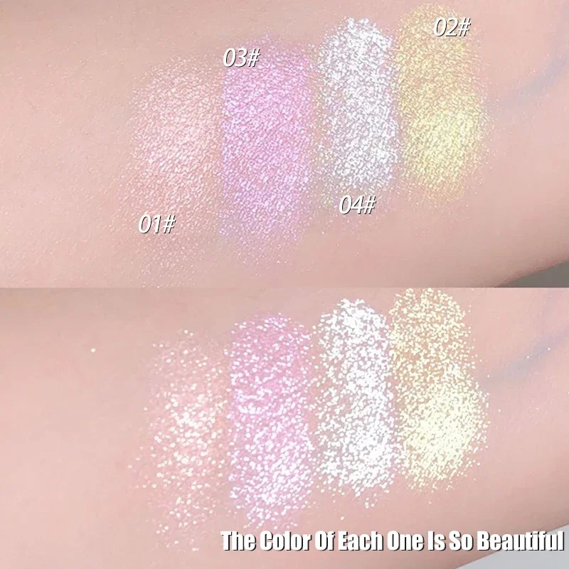 Description Picture 4 of itemLove Angel High Gloss Powder Highlighter Makeup Palette Peach Fairy Glitter Body Bronzer Highlight Contour Illuminator Makeup