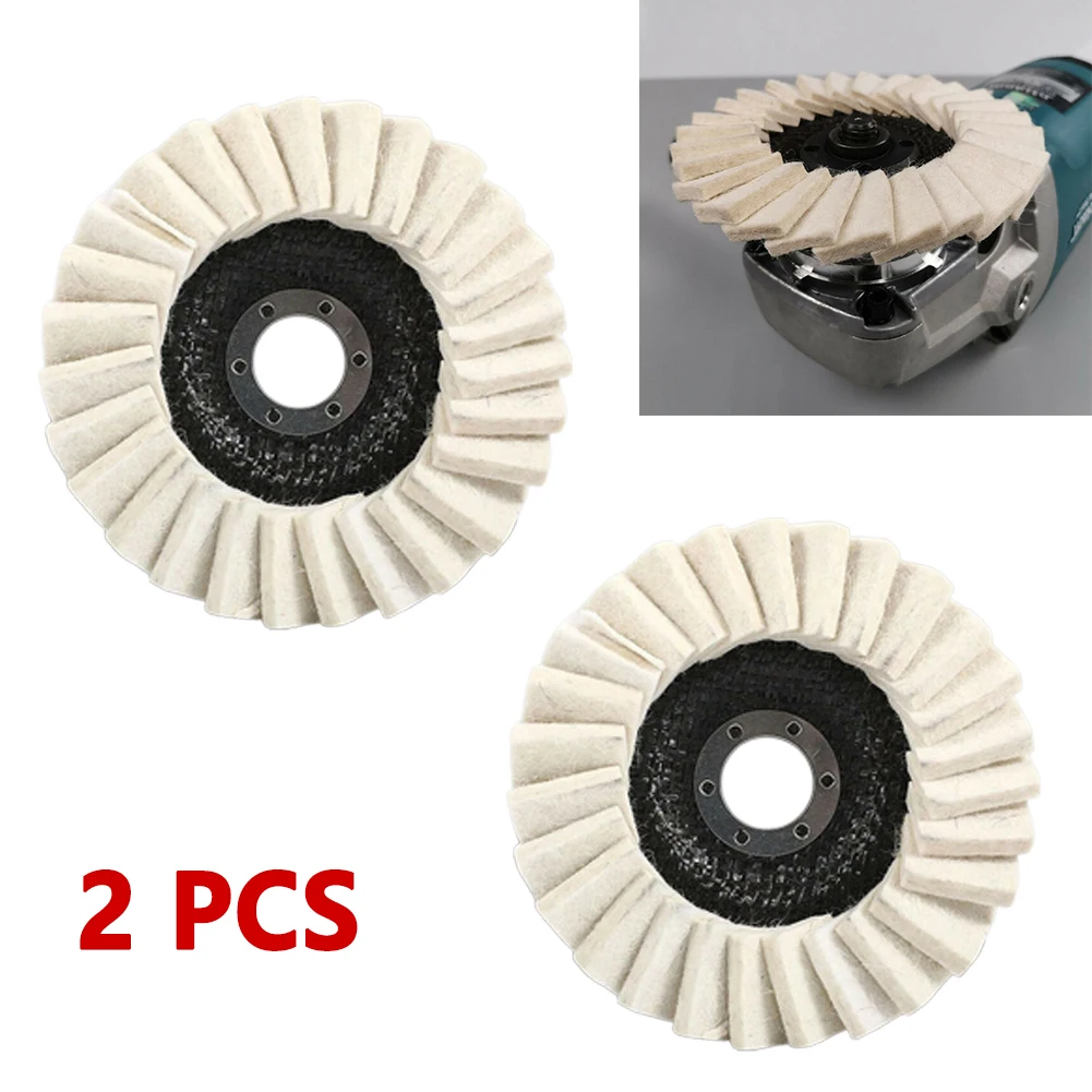 

115mm Polishing Wheels 4.5inch Flap Felt Louver Disc Angle Grinder Wool Buffing Wheel Metal Waxing Polishing Disc