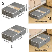 Bac de rangement pour vêtements, couette sous le lit, conteneur de rangement pliable, organisateur de vêtements avec fermeture éclair robuste pour tissu de couverture 6