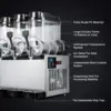 Gallons Commercial Slushy Machine 1100W, Stainless Steel Margarita Smoothie Frozen Drink Maker for Cocktail Ice Juice Tea Coffee 4