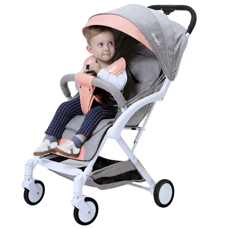 

High Landscape Stroller Ultra-lightweight Boardable Travel Stroller Newborn Foldable Four-wheeled Shock-absorbing Baby Stroller