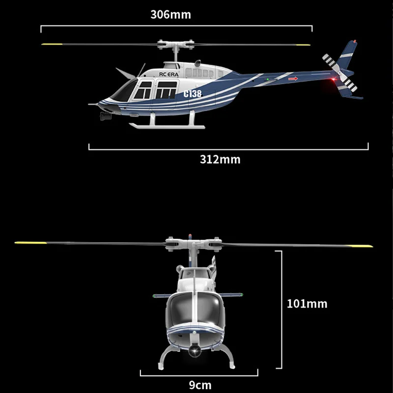 RC ERA C138 BELL 206 ジェットレンジャー 6軸ジャイロ安定化高度維持