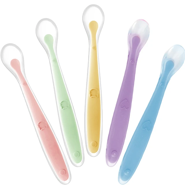 Silicone Baby Spoons First Stage Infant Feeding Spoon For Boys And