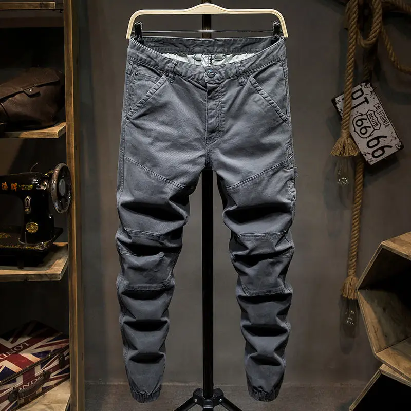 

Casual Cotton Men Trousers Solid Color Slim Fit Men's Pants New Spring Autumn High Quality Classic Business Pants Men D67