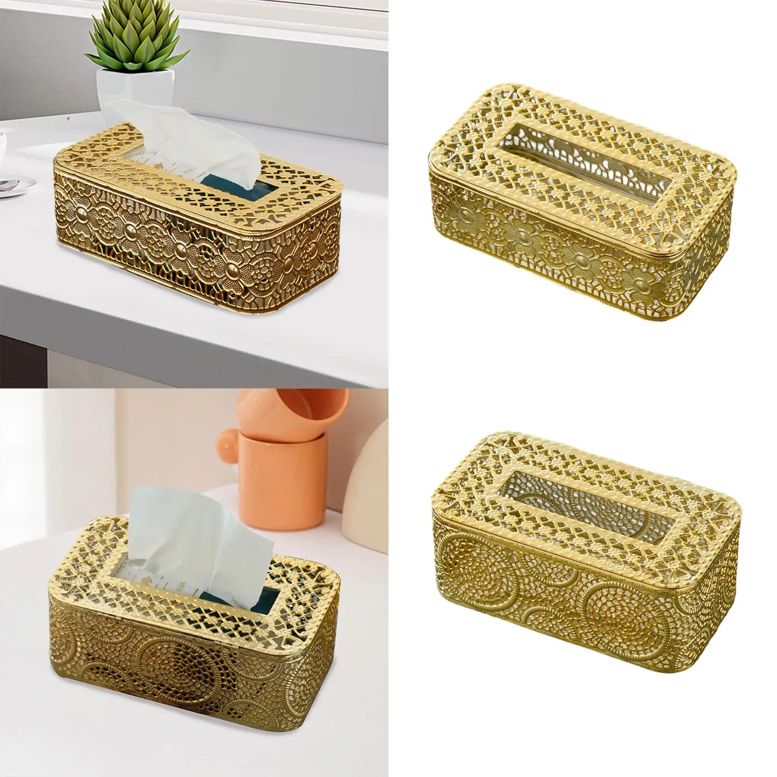 Tissue Box Toilet Paper Storage Rack Paper Tissue Napkin Holder Facial Tissue Holder for Living Room Office Toilet Hotel Bedroom 3