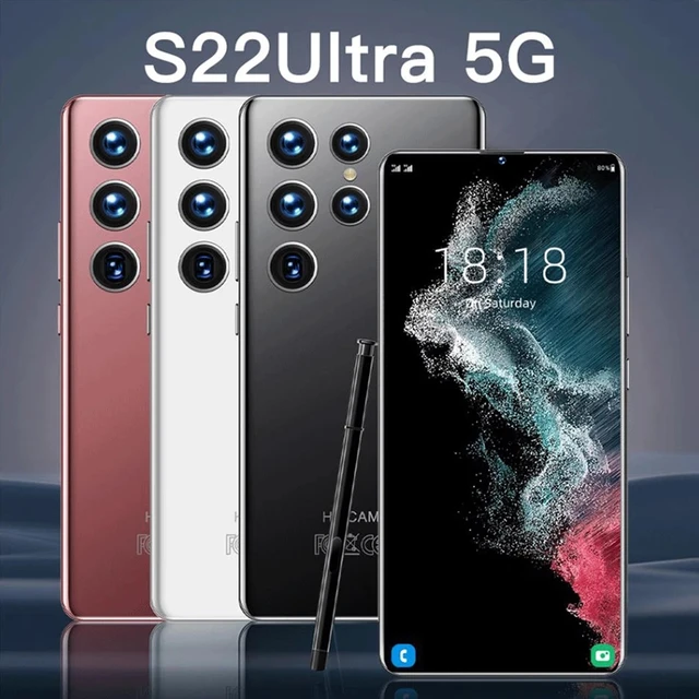 Global Version S22 Ultra SmartPhone 16GB+512GB Dual Sim Unlocked Mobile Phones 6.8 Inch HD 16MP+64MP Camera 4G/5G Cellular Phone 1