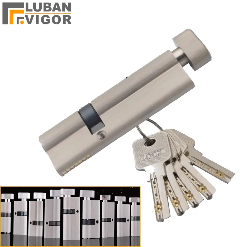 Special Security door Center asymmetry brass lock cylinder with knob aluminum alloy door Eccentric lock core height 32mm
