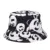 Summer Sun Protection Bucket Hat for Men Women Panama Cap Print Hip Hop Gorros Fishing Fisherman Hat Double Side Wear Fashion 58