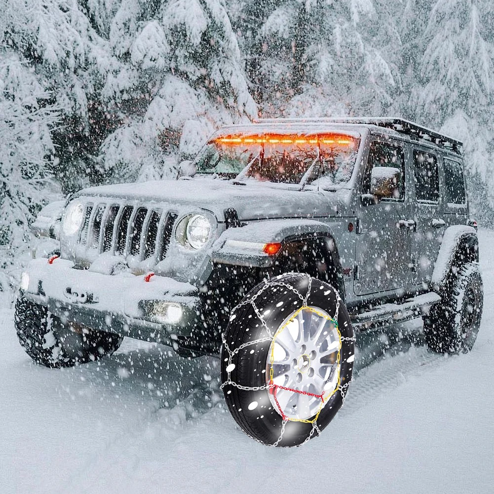 Snow Chains Anti-Skid Portable Snow Tire Chains Winter Vehicles Wheel Chain for Car SUV Pickup Truck