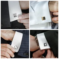 12 Pairs Set Cufflinks For Mens With Box Tie Clips & Cufflinks Man Shirt Pisa Ties Men Cuffs Souvenirs For Wedding Guests Gifts 5