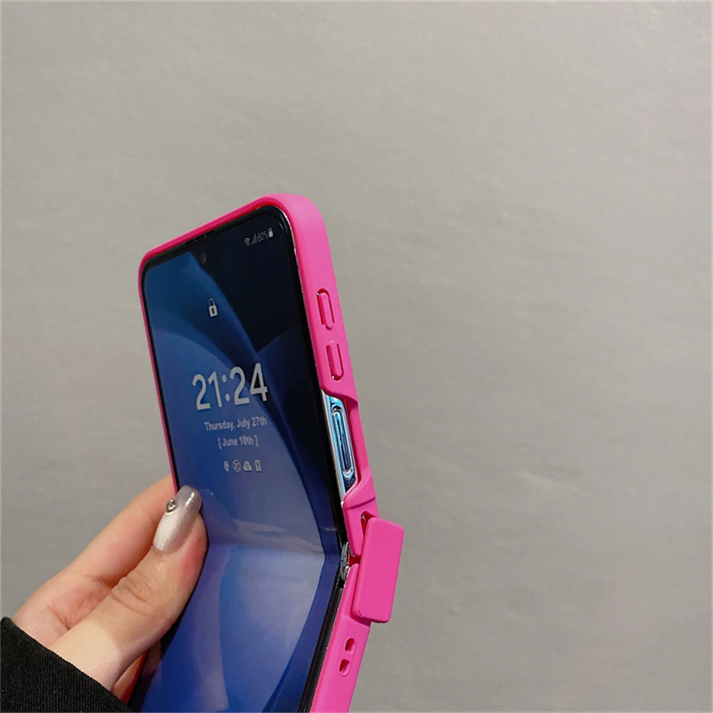 Candy Color Skin Feel Hinge Protective Phone Case Cover