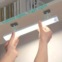 LED Night Light Motion Sensor Cabinet Light Wireless USB Rechargeable Lamp Cabinet Wardrobe Lamp Under Backlight For Kitchen 1