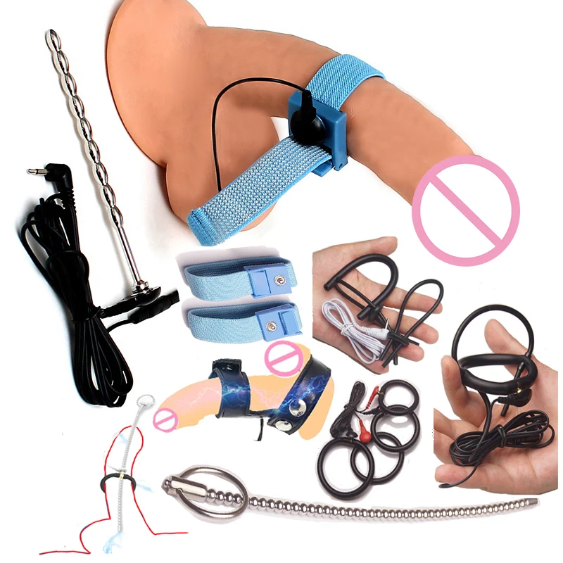Electric Sex Penis Cock Ring Electro Shock Glans Trainer electro sex toys electric sex toys