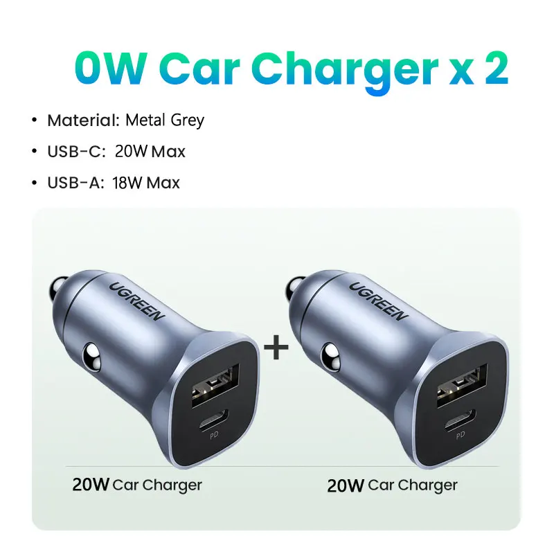 Drop Shipping】UGREEN 20W USB C Auto Ladegerät Schnell Ladung 4,0 3,0 Für  Xiaomi iPhone 14 13 12 Pro Schnelle lade Auto Ladegerät USB C - AliExpress