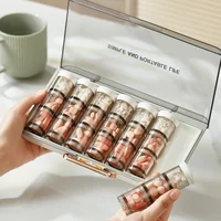 Portable Small Medicine Box Pill Box Portable One Week Large-capacity Pill Carry-on Medicine Box Sub-packing Box Medicine Dispen 1