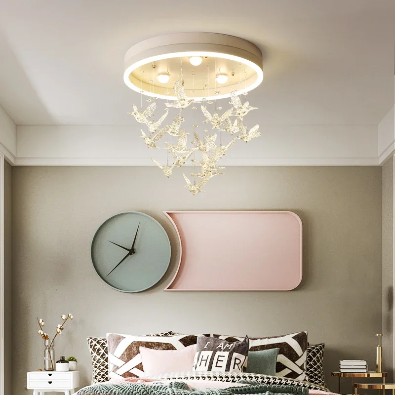 Plafonnier LED en cristal au design moderne, luminaire décoratif d'intérieur, idéal pour une chambre d'enfant ou un couloir