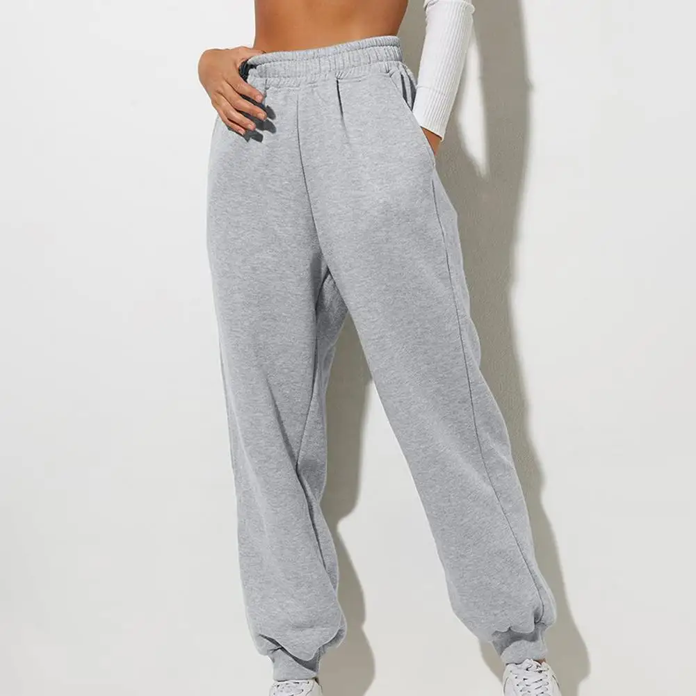 

Women Casual Trousers Cozy High Waist Women's Sweatpants with Pockets for Fall Jogging Soft Elastic Ankle-banded for Casual