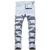 Solid Color Men's Fashion Slim Stretch Jeans High Street Casual Streetwear Autumn Hip Hop Mid-Waisted Trousers 1