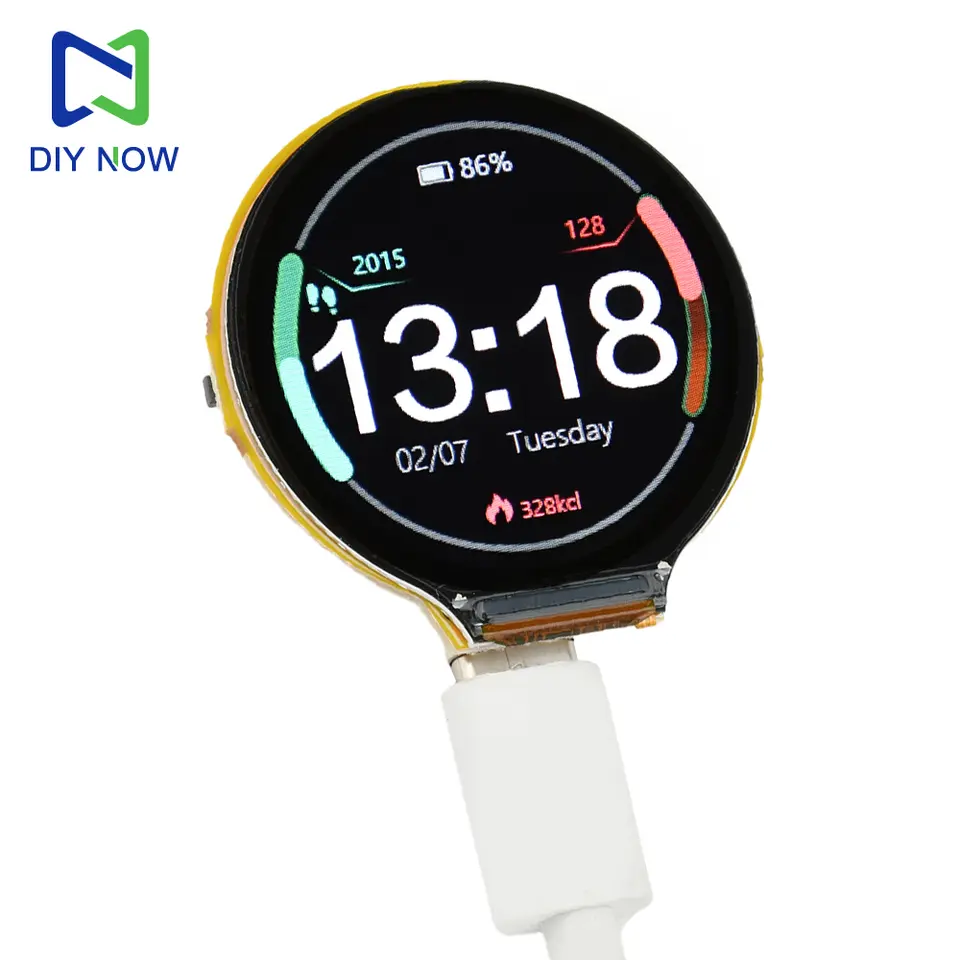 ESP32-C3 1.28-inch Round Touchscreen 240x240 IPS GC9A01 LVGL Development Board WiFi BLE for Arduino Automotive IoT DIY Devices image 4