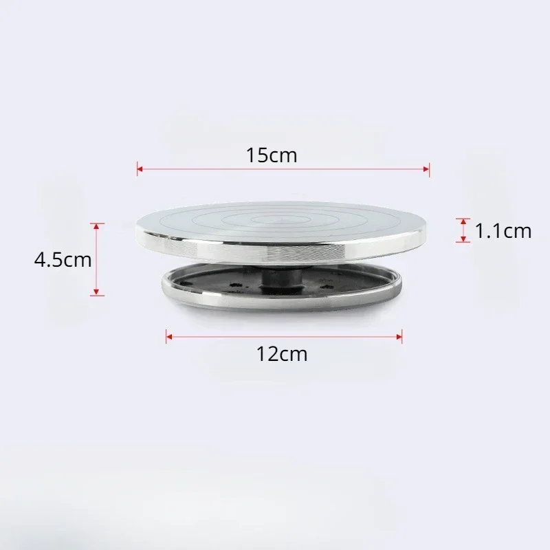 Dia15~30cm Aluminum Pottery Sculpting Wheel Turntable Disc-spinning, DIY Double-Sided Manual Ceramics Cake Clay Sculpting Tools