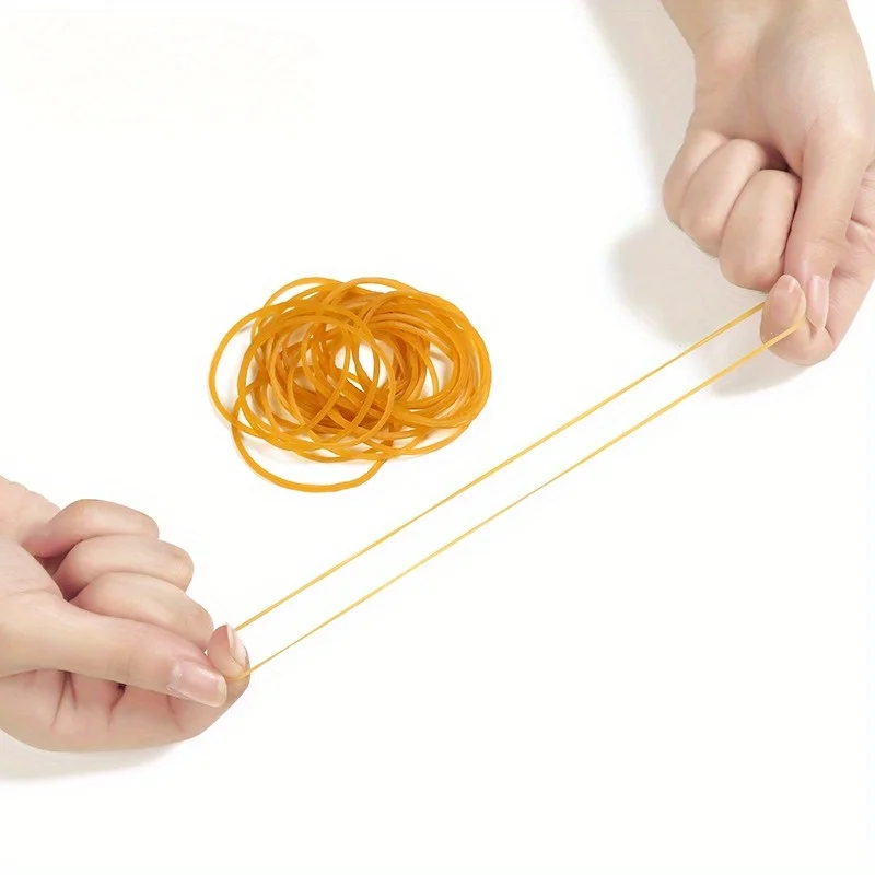 High elastic yellow rubber band - set of 100/300/666 pieces, with a diameter of 38 millimeters, durable natural rubber, suitable 2