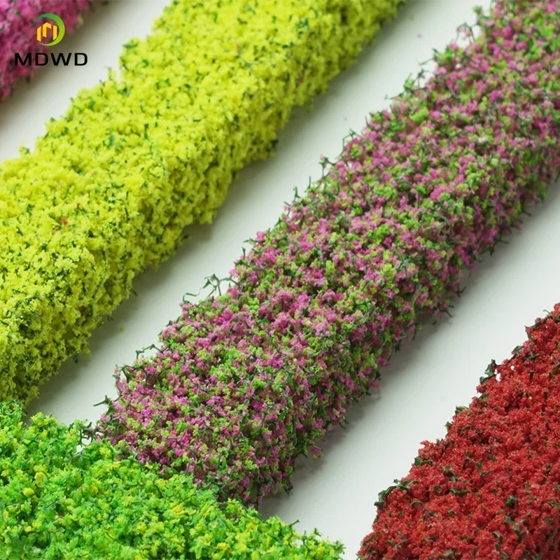 2PCS Shrub Strips Green Sand Table Miniature Model for Outdoor Indoor Building Diorama shrub strips model simulated tree model