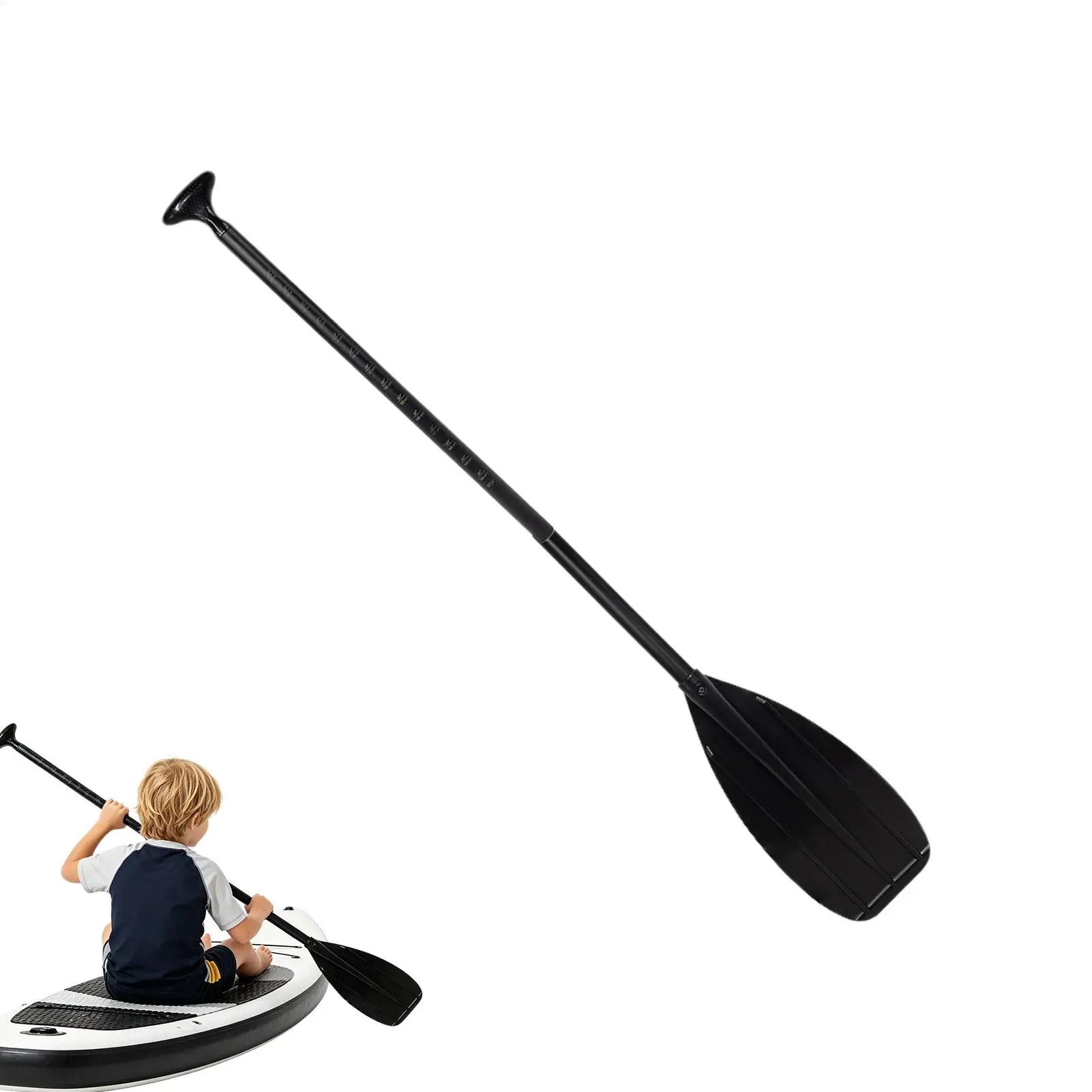 Pagaia da kayak in fibra di carbonio a 2 sezioni, leggera, a doppia pala, per pesca, turismo, bambini e adulti, rafting su lago, fiume e mare