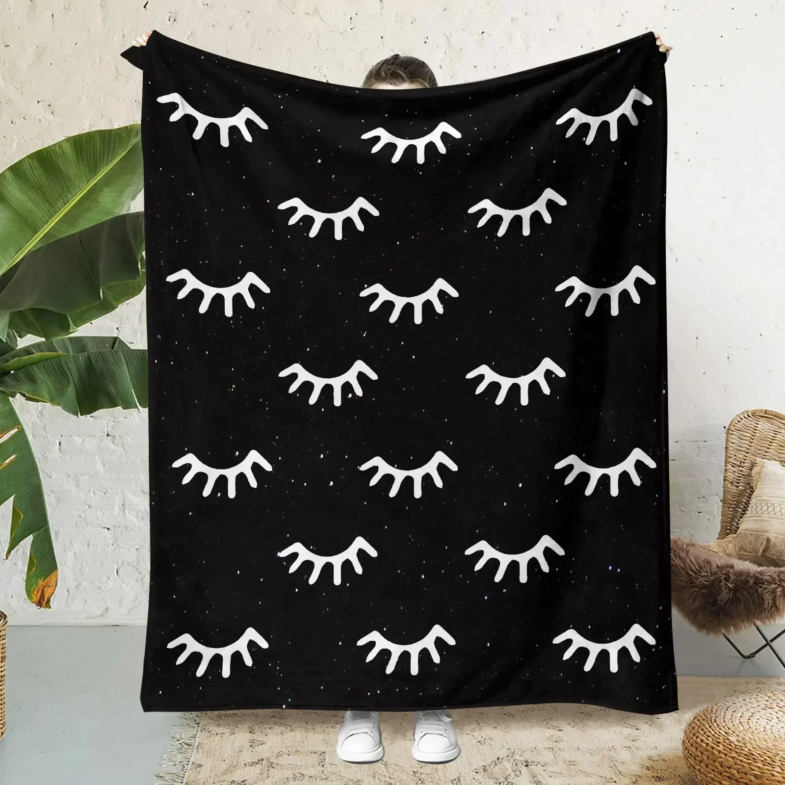 Eyelash Flannel Air Conditioning Flannel Blanket, Digital Printing Blanket, Sofa Cover Blanket, Home Leisure Blanket 6