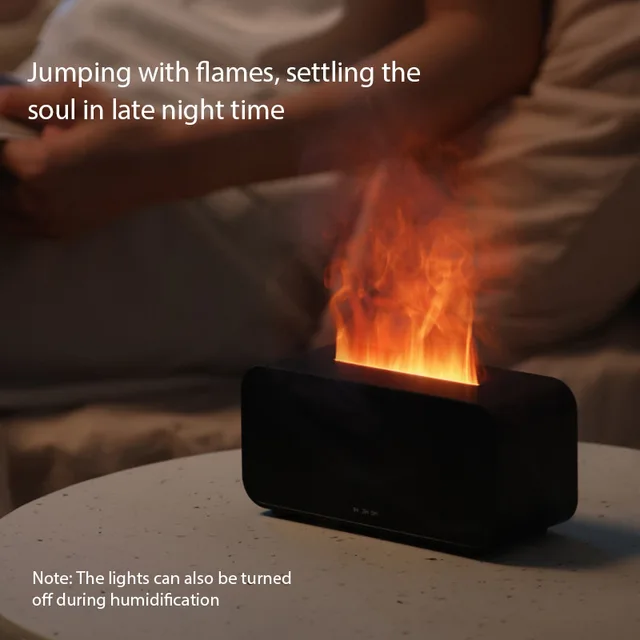 USB Air Humidifier Aroma Diffuser Mini Home Colorful Flame Ambient Light Fragrance Diffuser Essential Oils Ultrasonic Humidifier 5
