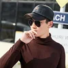 Baseball Cap Casual Fashion Hat Autumn And Winter Thin Plus Velvet Cap Leather Baseball Cap For Men 2024 New Fashion 4
