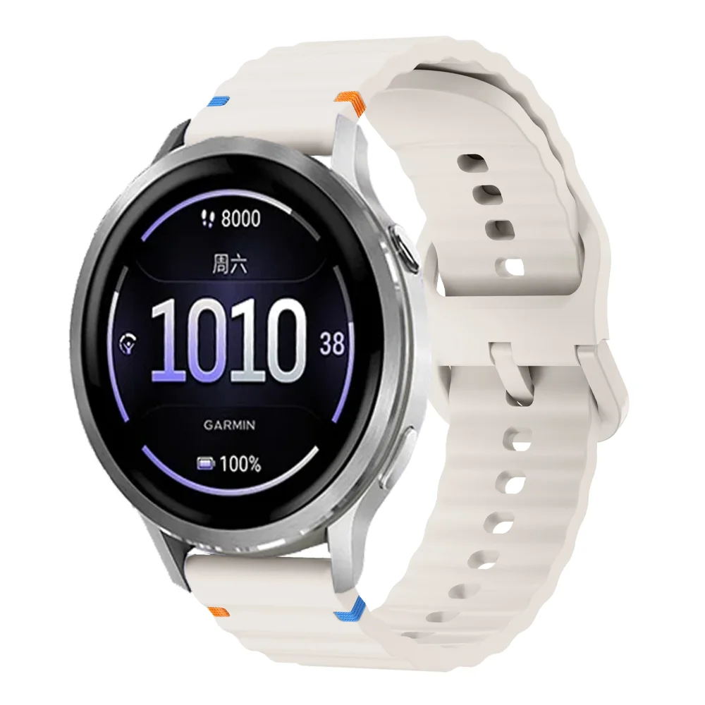 Wave Soft Silicone Sports Comfortable Strap, 18/20/22mm