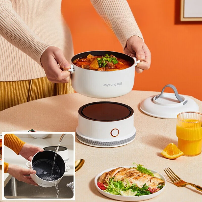 

1.2L Foldable Electric Cooking Pot Mini Portable Electric Cooker Multicooker Travel Electric Skillet Split Type Hotpot 220V