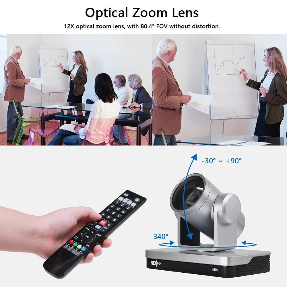 SPROLINK 곱하기 출력 라이브 스트리밍 방송 Doom 화상 회의 카메라 12x 줌 4K 웹캠 SDI USB3.0 PTZ NDI UHD 카메라